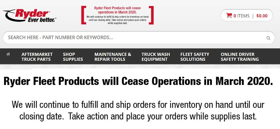 Ryder Fleet Products Closing