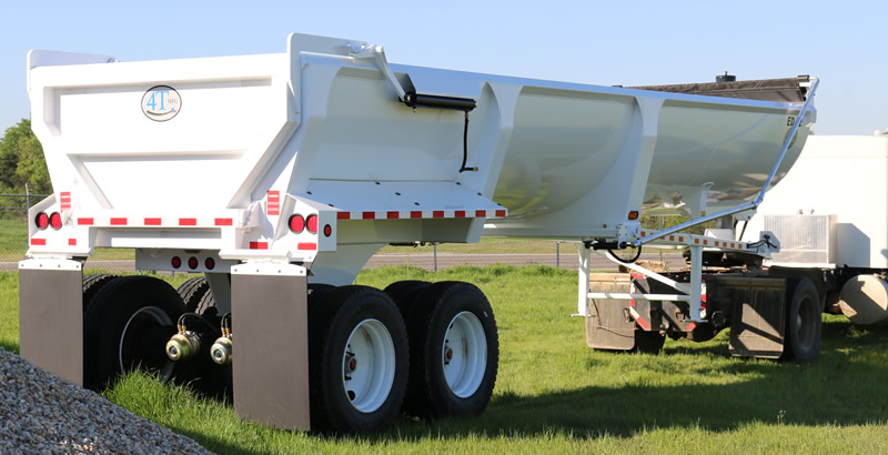 4T MFG ED 32 End Dump Trailer - White