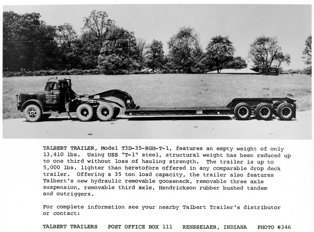 Talbert Trailer Model T3D-35-RGH-T-1