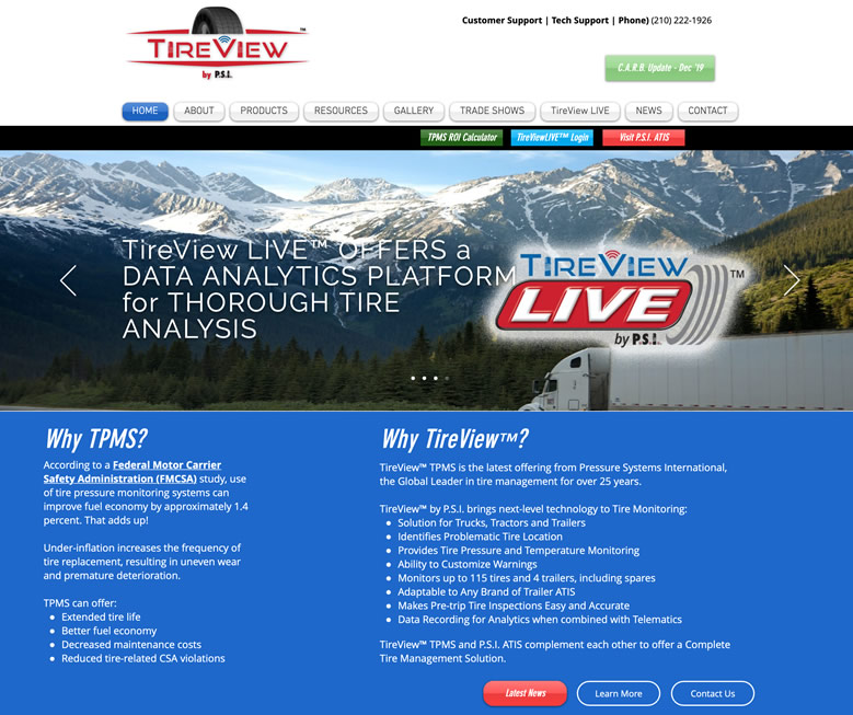 TireView Tire Pressure Monitoring System by PSI