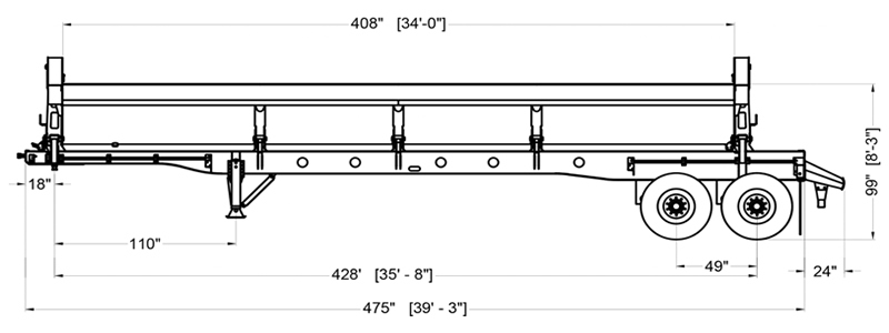 Ranco SD22-42-2 2-Axle Side Dump