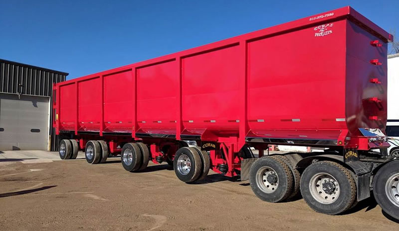 Coras Gondola Open Top Scrap Trailer Quad Axle