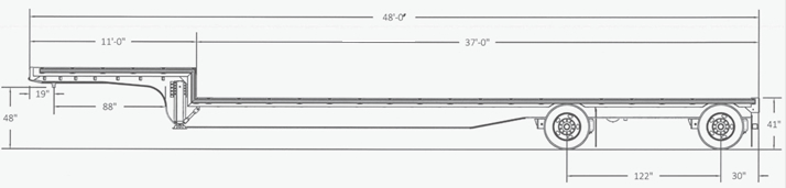 Dorsey Aluminum Drop Deck Flatbed Trailer