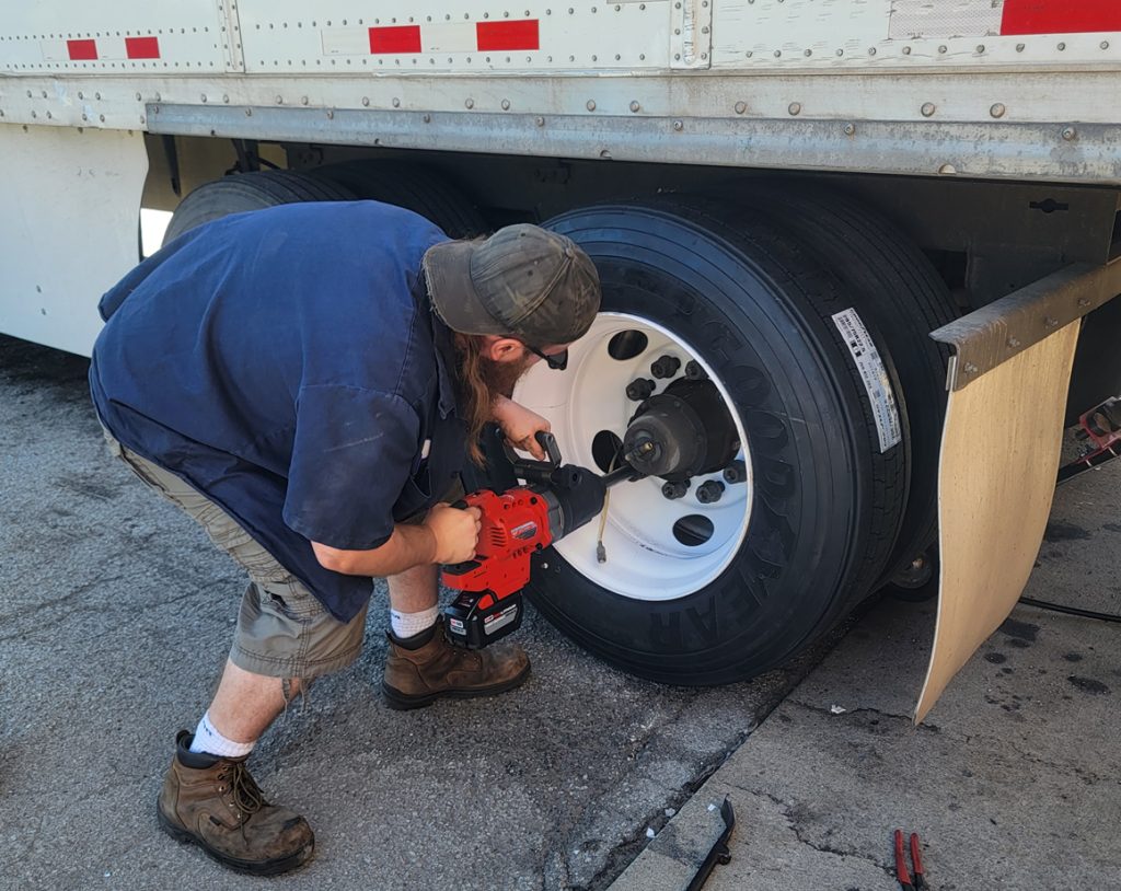 Milwaukee Impact used for Trailer Tire Change