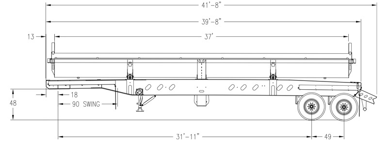 XL 60 SD2-37 Side Dump Trailer