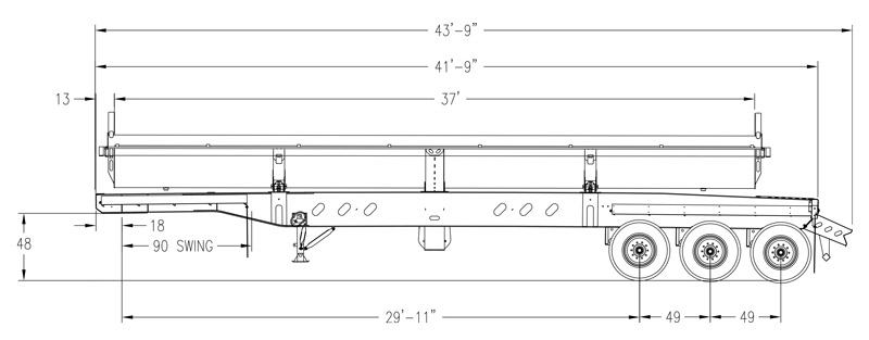 XL 60 SD3-37 Side Dump Trailer