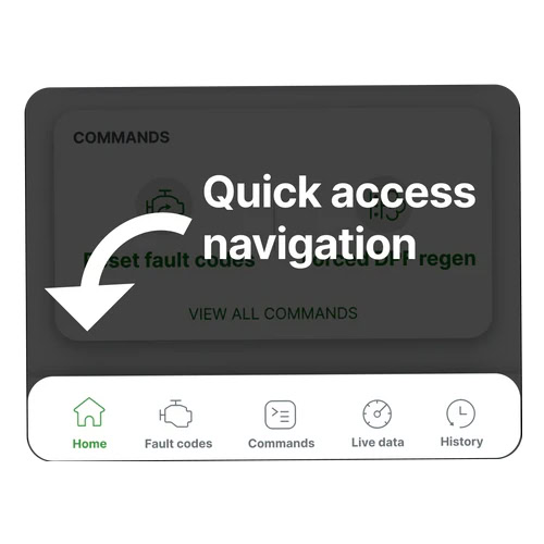 OTR Diagnostics for Android - Navigation